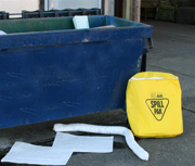 hazmat spill kit by dumpster