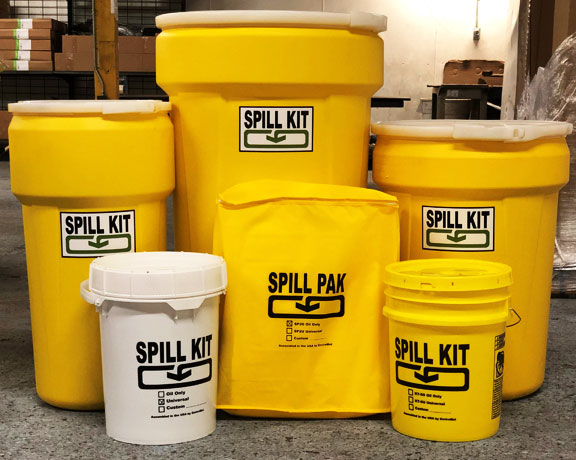 Many sizes of Spill Kits